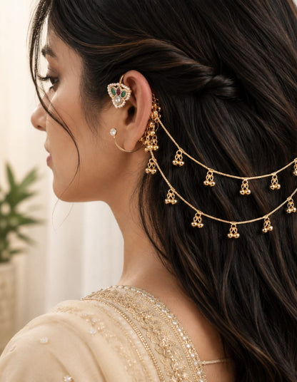 Sahara  | gold plated ear Chains | kaanchain