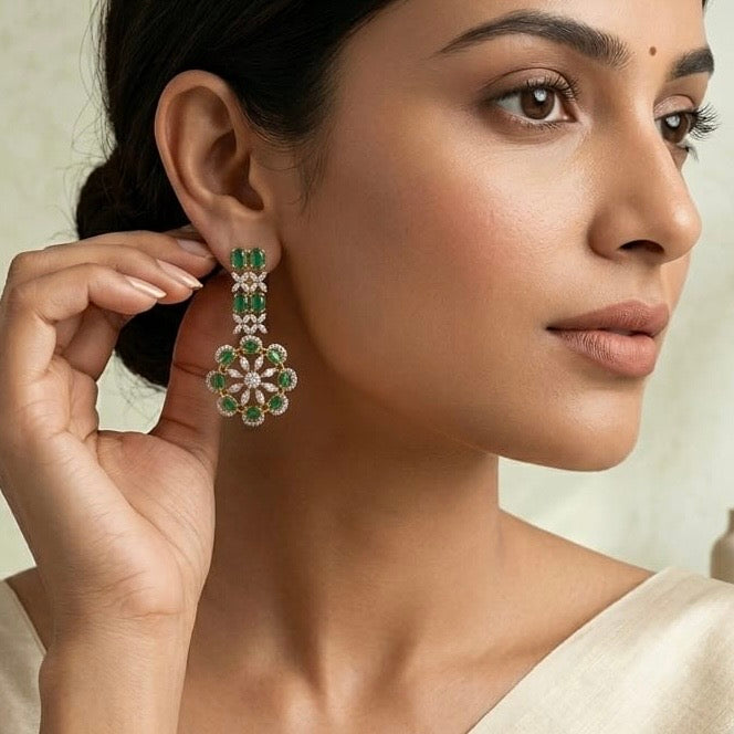 meraaki - heritage 18k gold plated kundan necklace set