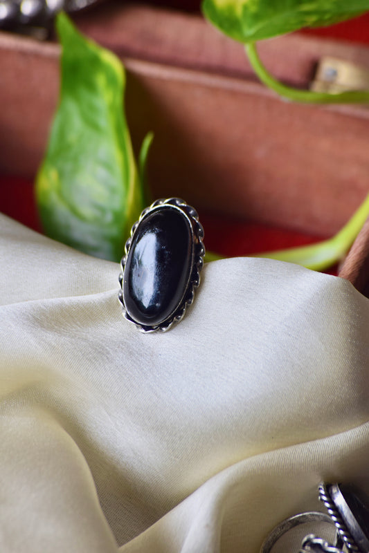 Natural Stone Adjustable Ring - Bloom - By Sushmita