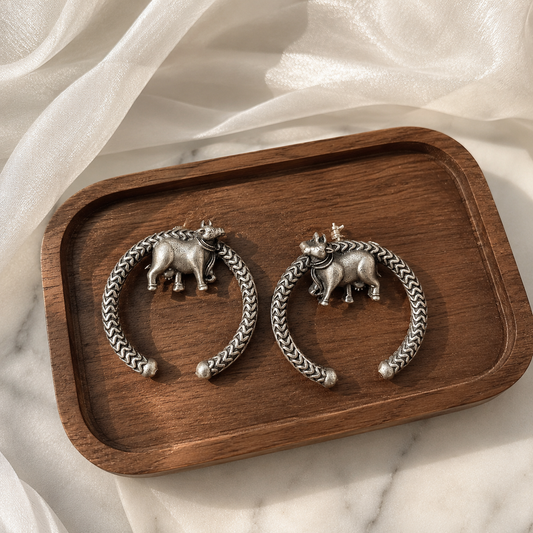 Nandi Silver Stud Earrings