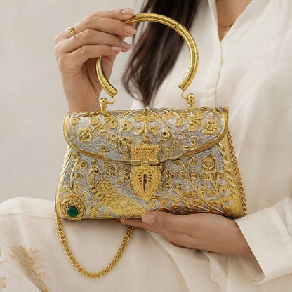 Dual tone Golden bags | Silver purse premium Quality
