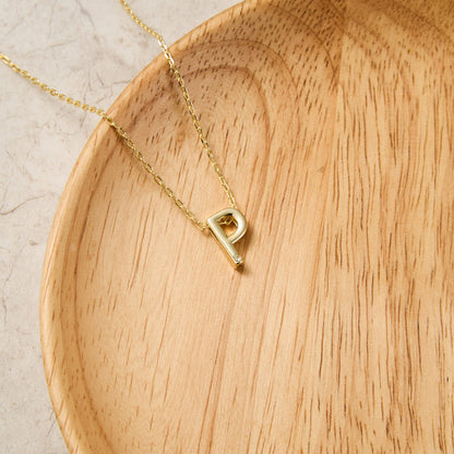 18k Gold plated Anti tarnish Initial Chain Necklace