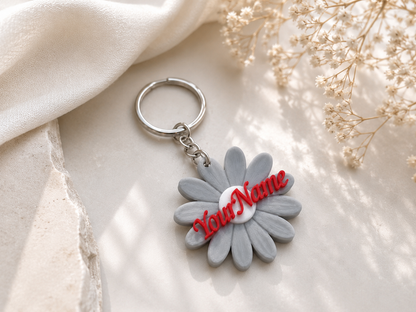 Custom Name Daisy Keychain 🌼