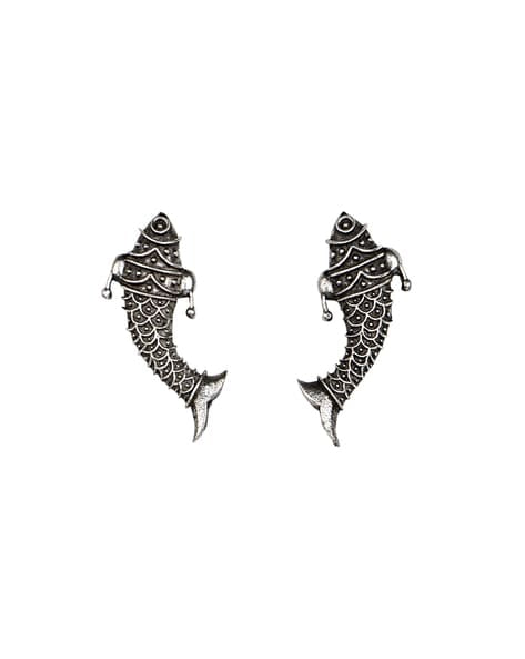 Silver fish Earrings - Bloom - By Sushmita