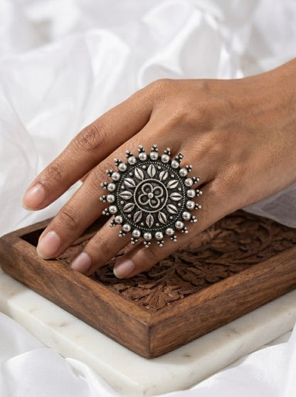 Adjustable Silver plated Ring
