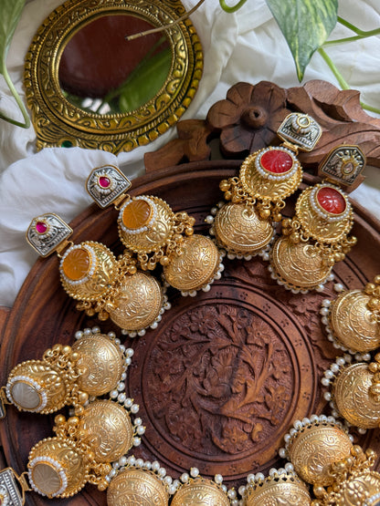 Tanya | gold plated Jhumka Earrings