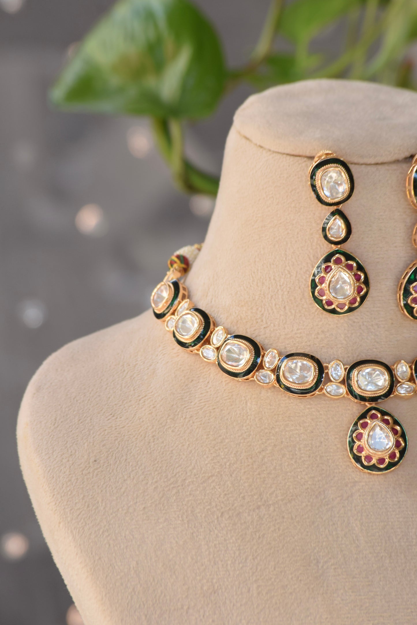 Rudra - heritage 18k gold plated kundan necklace set