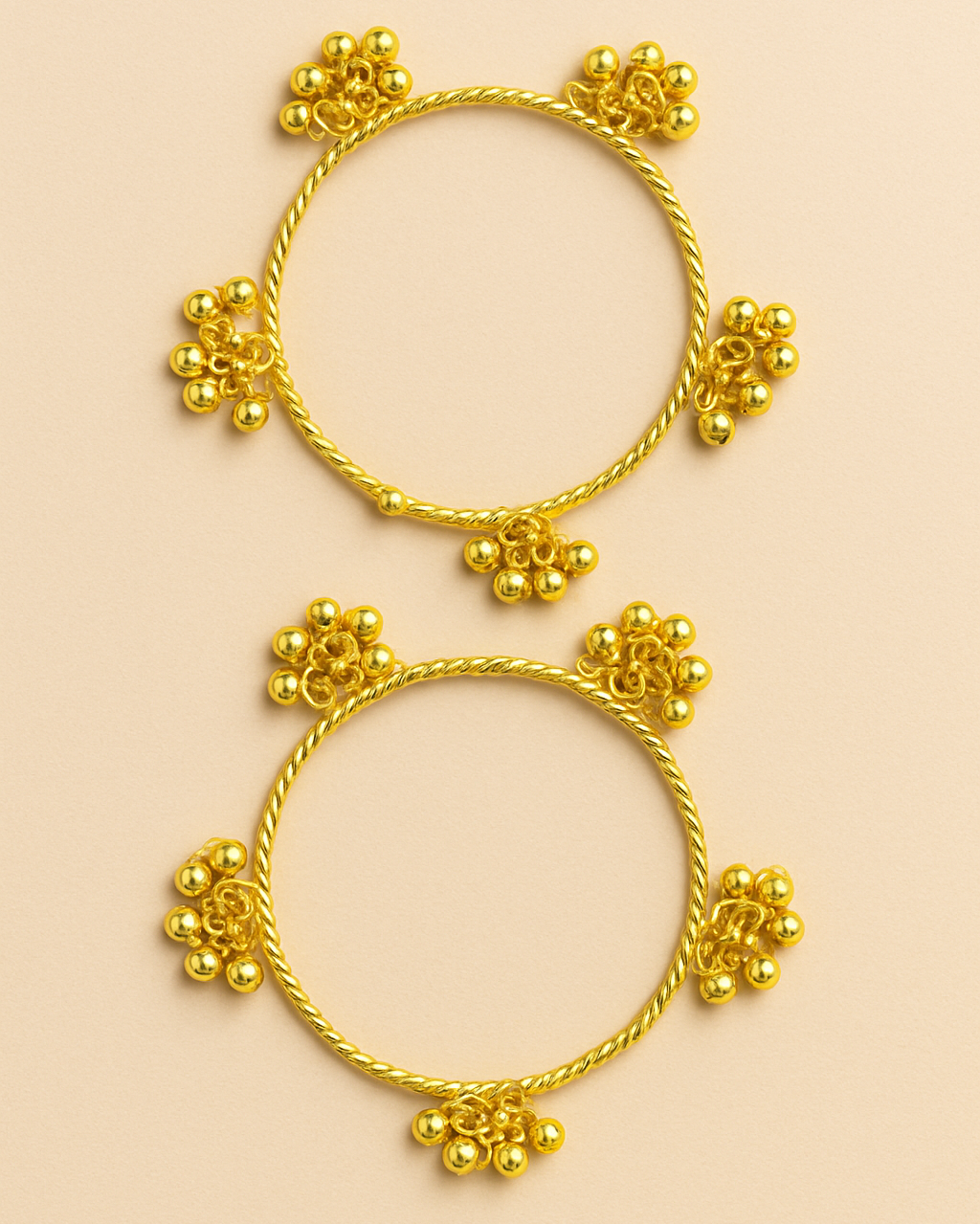 Gold plated ghungroo Bangles / kada (openable)