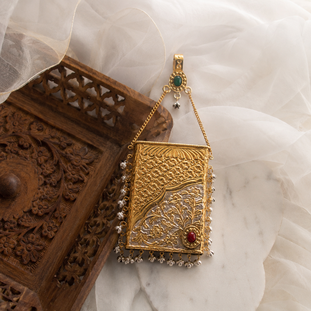 Navratri kamar challa Chaandi bags | Silver Mobile purse