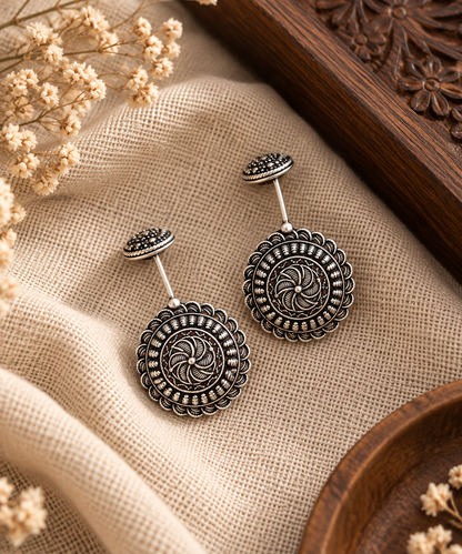 Clip on silver bugadi | Non piercing Ear cuffs | Earrings