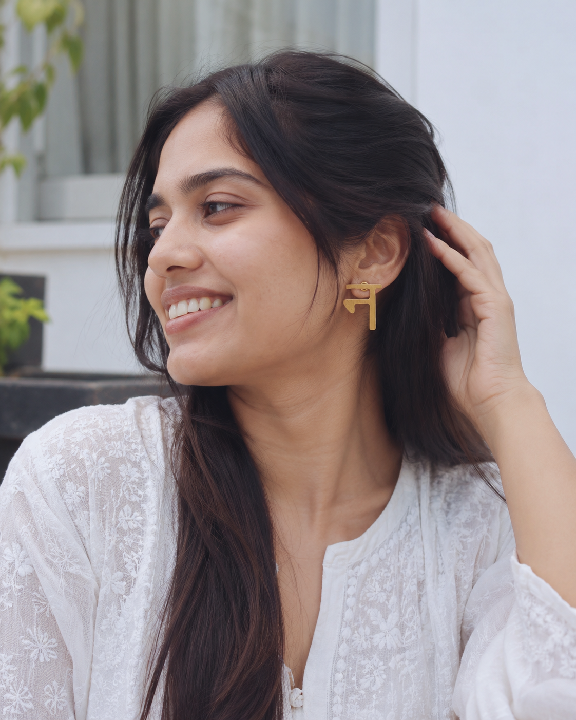 Hindi Vyanjan Earrings Studs | Hindi alphabets letter Jewellery