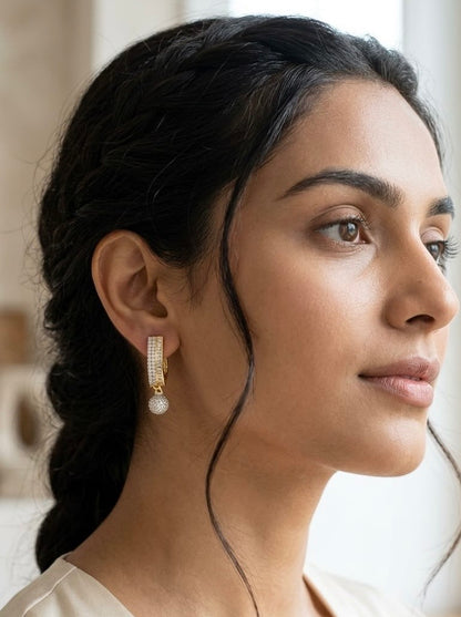 American Diamond studded Baaliyan | बालियाँ
