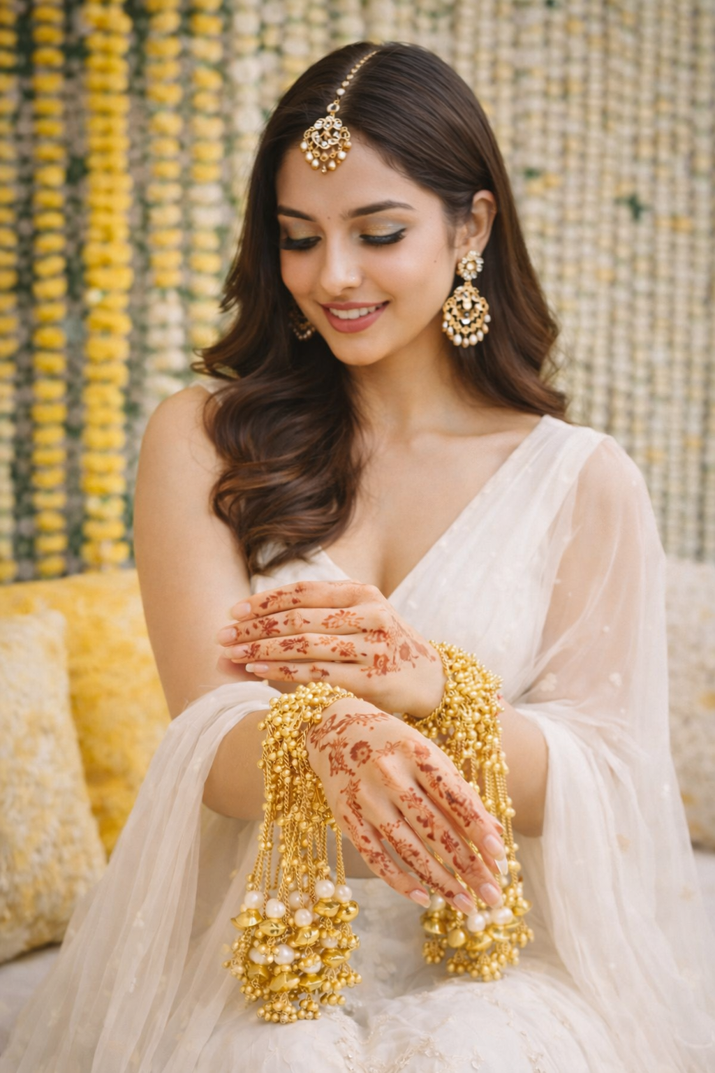 Gold Plated Kashmiri dulhan  kaleera Ghungroo Bangles Kada | Openable