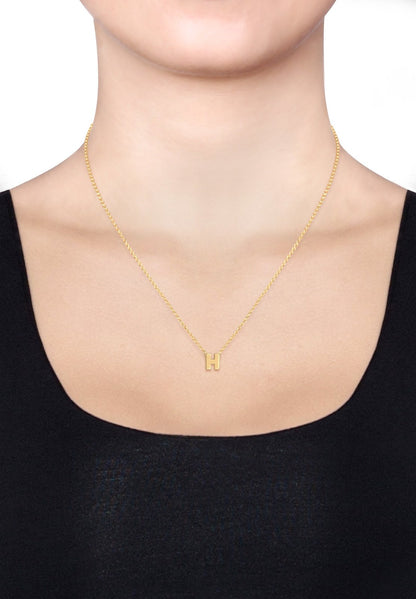 18k Gold plated Anti tarnish Initial Chain Necklace