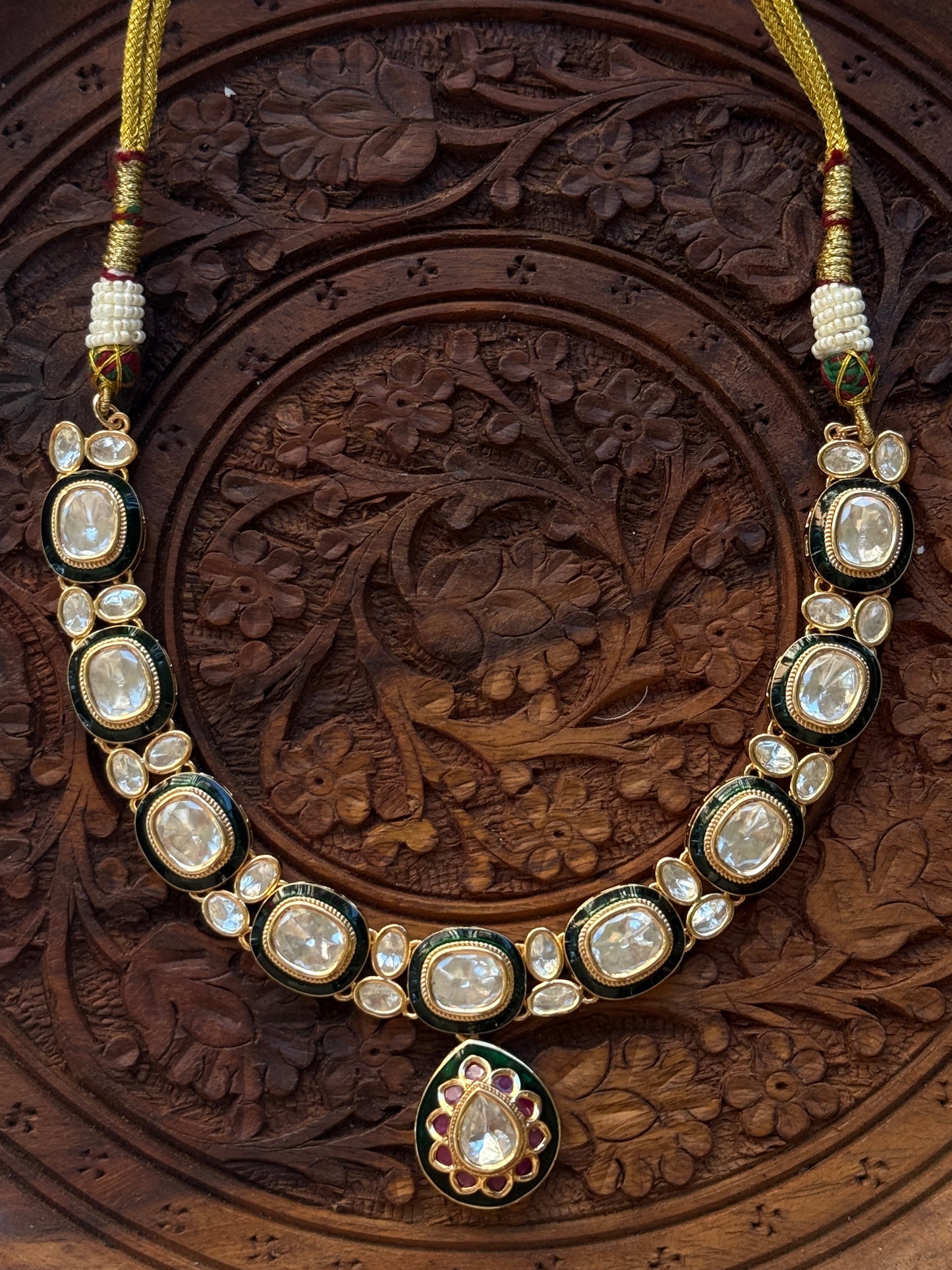 Rudra - heritage 18k gold plated kundan necklace set