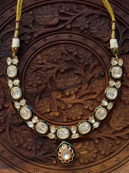 Rudra - heritage 18k gold plated kundan necklace set