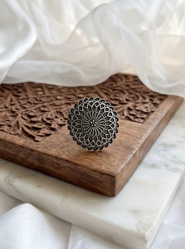 Adjustable Silver plated Ring