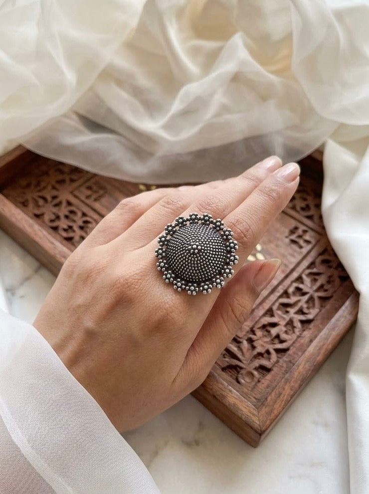 Adjustable Silver plated Ring