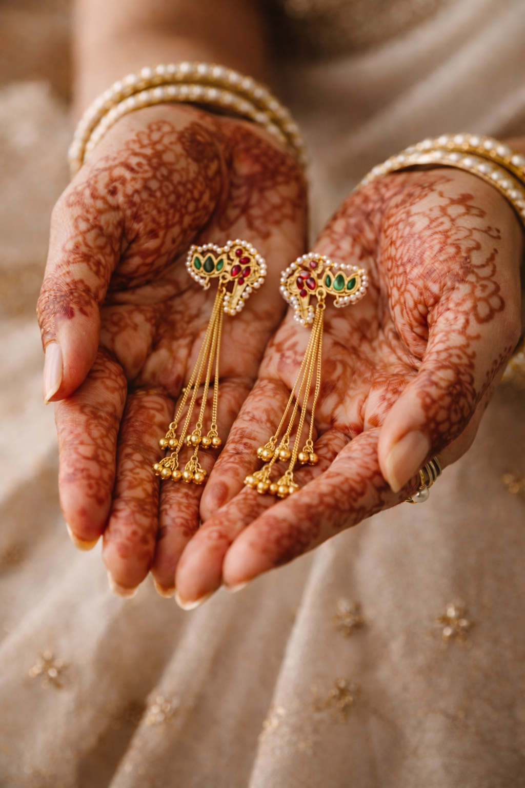 Suparna  | gold plated tassel earrings  | ghungru Earrings