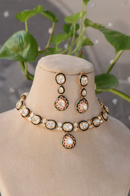 Rudra - heritage 18k gold plated kundan necklace set