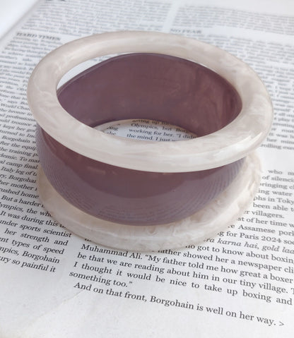 Resin Bracelet Stack / kada 3- piece set