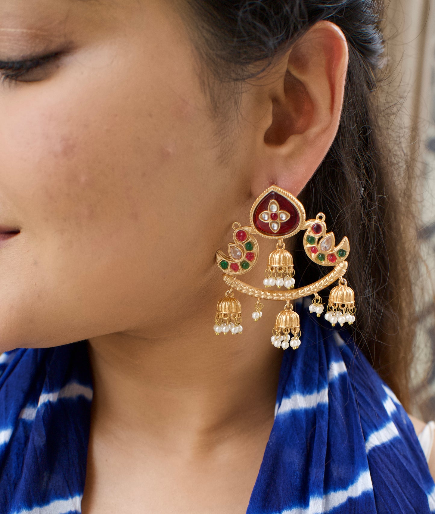 Ashnoor | gold plated Jhumka Earrings
