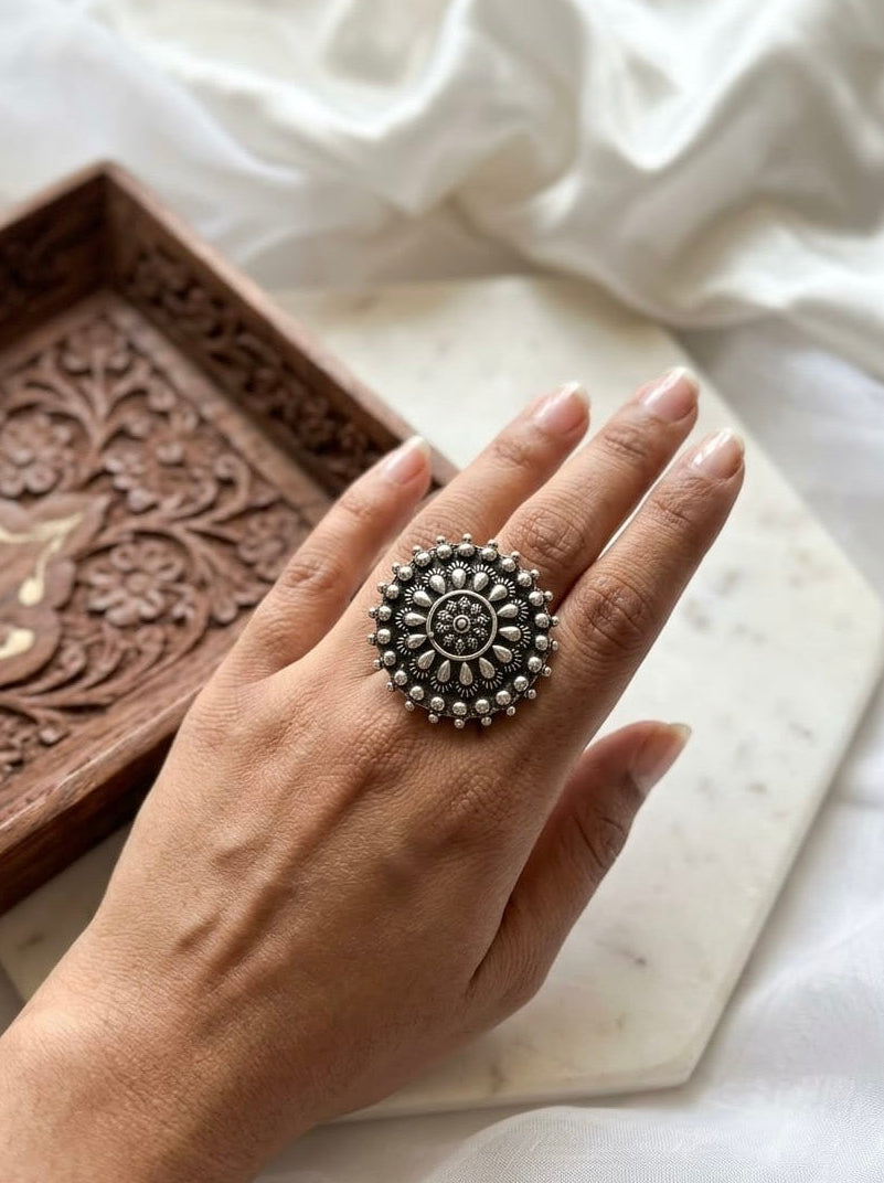 Adjustable Silver plated Ring