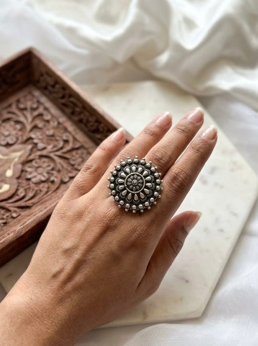 Adjustable Silver plated Ring