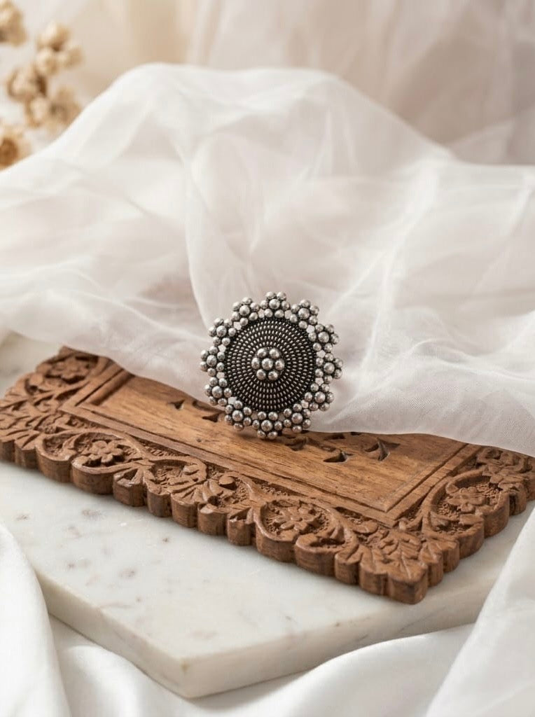 Adjustable Silver plated Ring