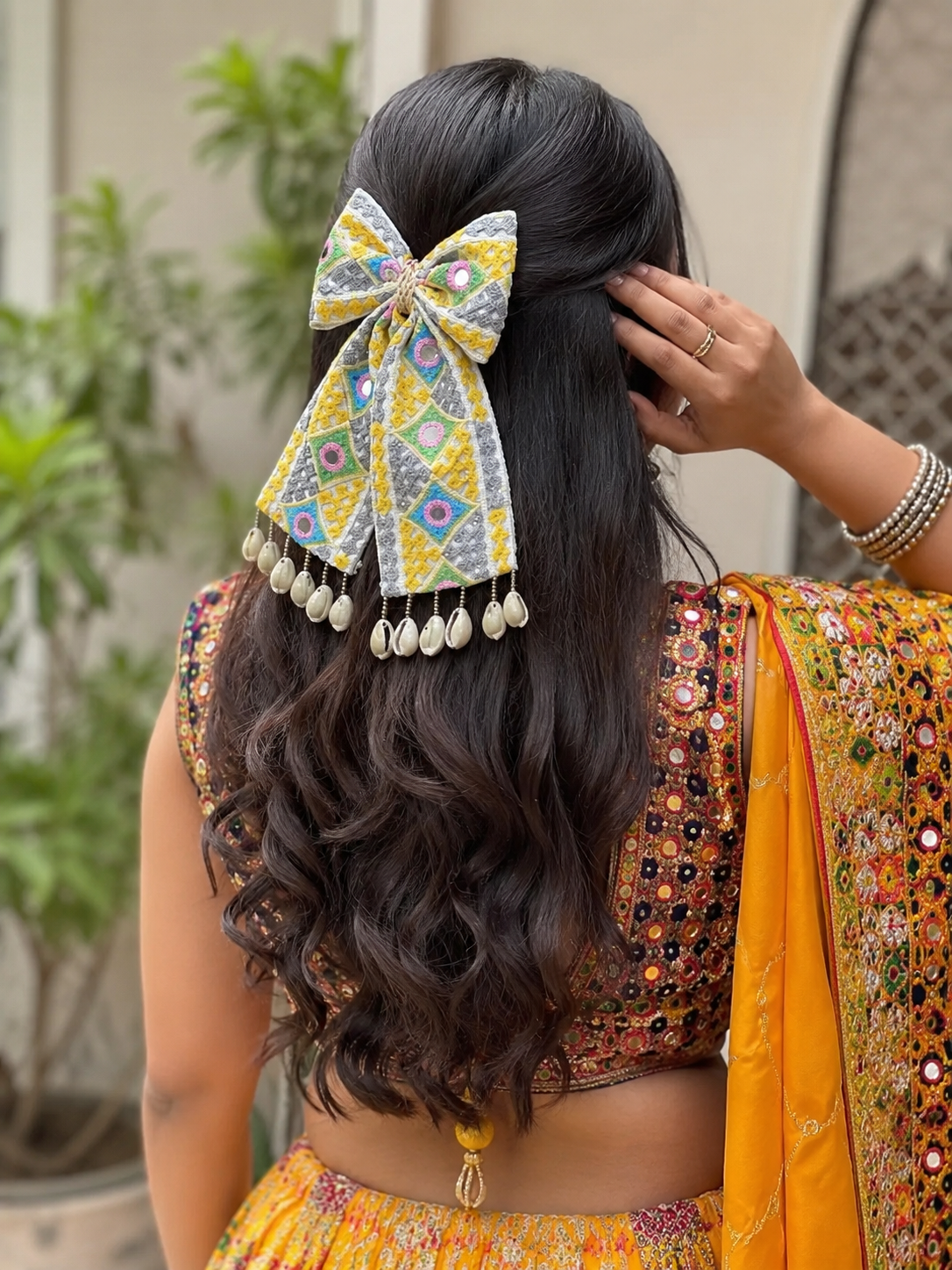Navratri Bow Hair Clips | Festive Garba Hair Accessories