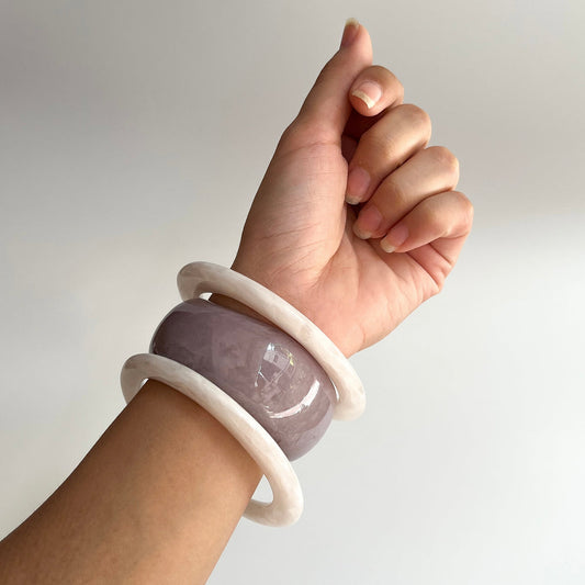 Resin Bracelet Stack / kada 3- piece set