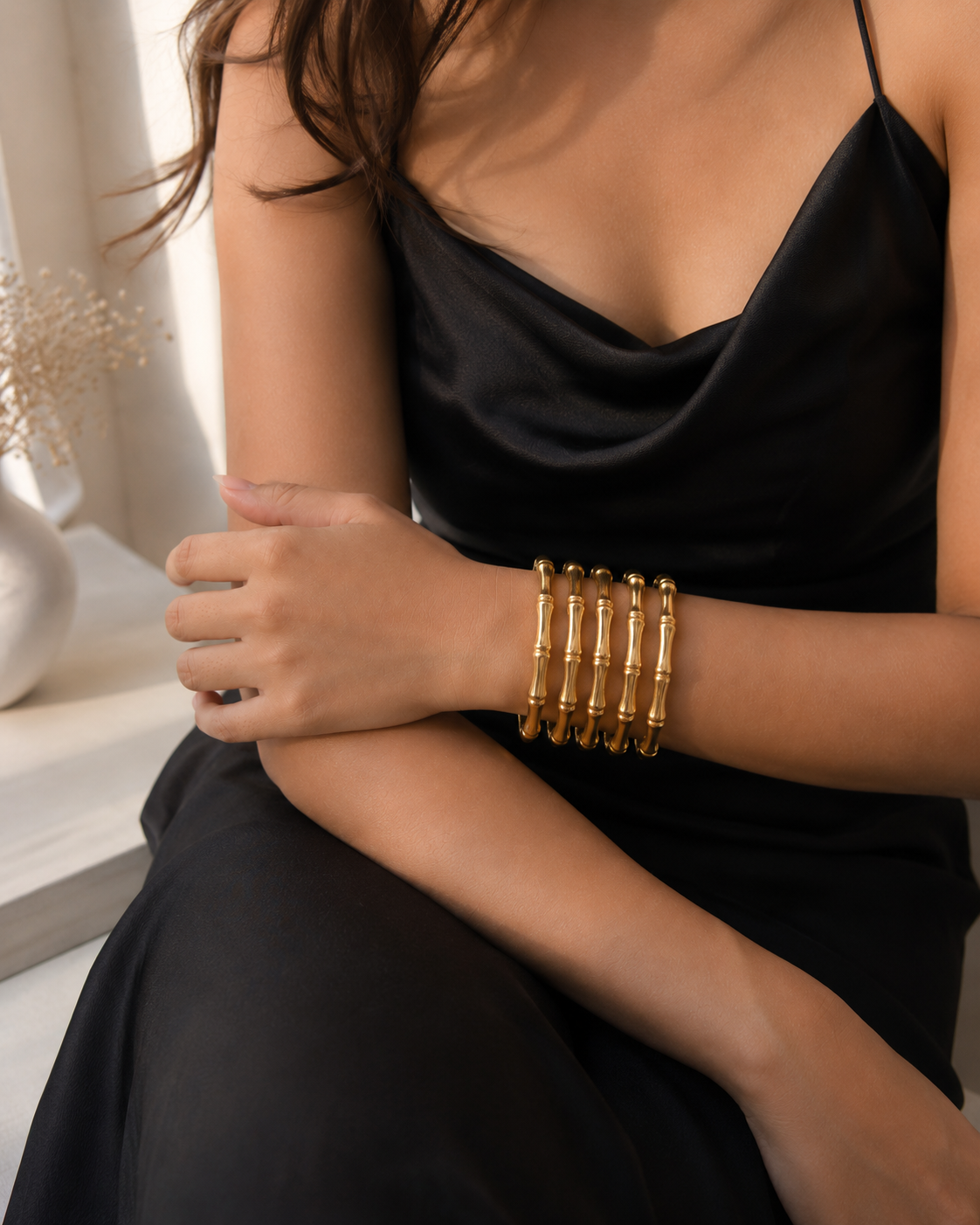Anti tarnish Golden Bracelet openable
