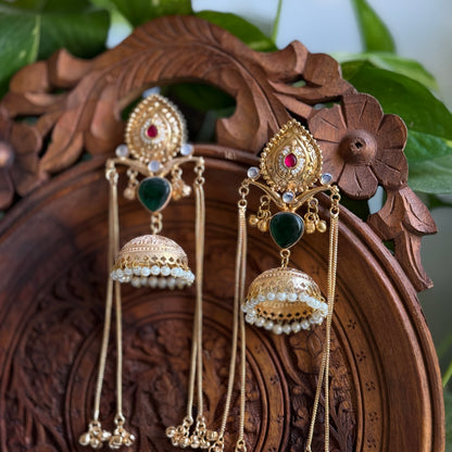 Sanya | gold plated Jhumka Earrings