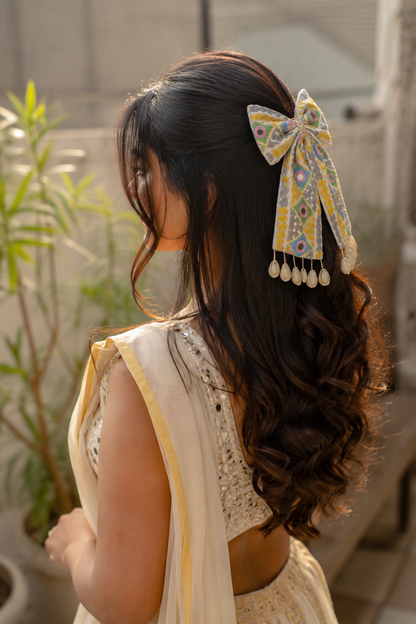 Navratri Bow Hair Clips | Festive Garba Hair Accessories