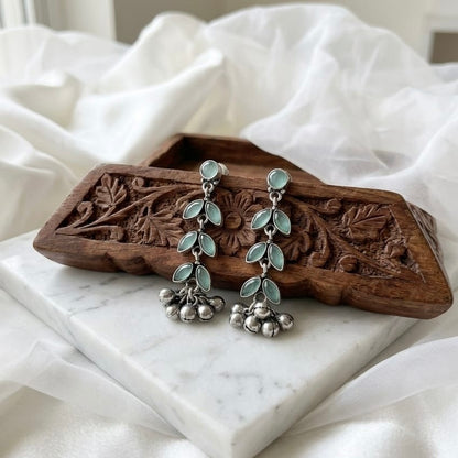 Zircon stone Jhumka Collection | German Silver Earrings