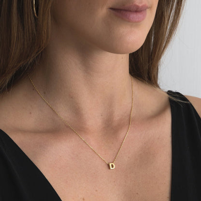 18k Gold plated Anti tarnish Initial Chain Necklace
