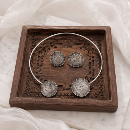Meher statement Hasli collar Necklace with Earrings