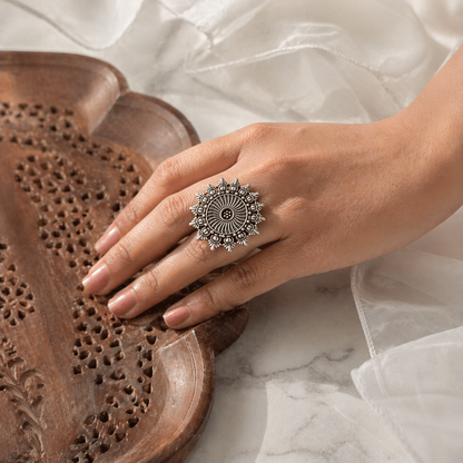 Adjustable Silver plated Ring