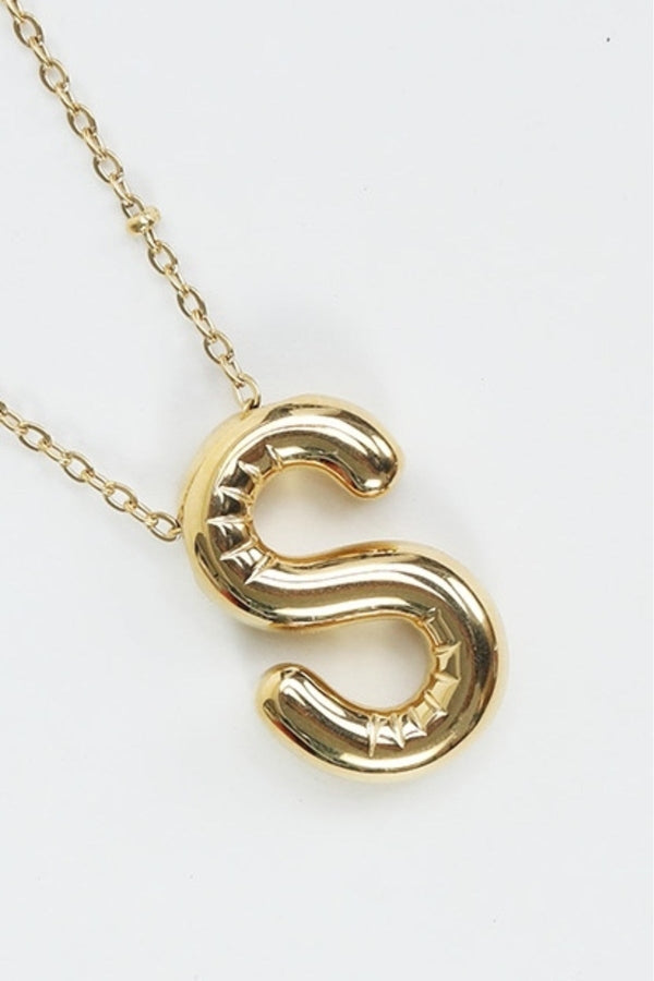 18k Gold plated Anti tarnish Initial Chain Necklace