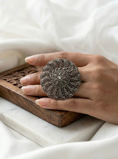 Adjustable Silver plated Ring
