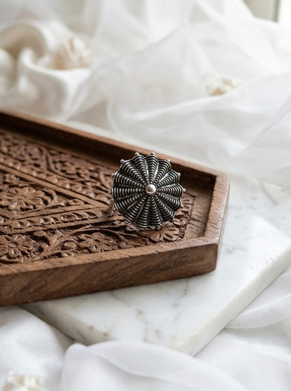 Adjustable Silver plated Ring