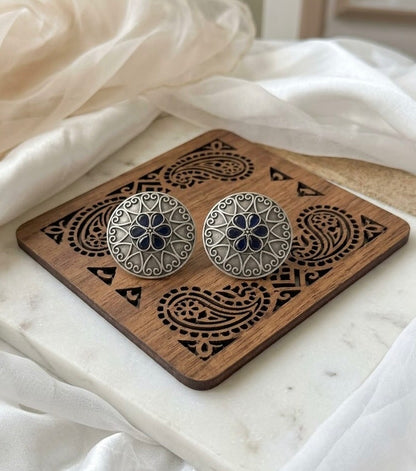 Monalisa stone Statement light-weighted  Silver Earrings