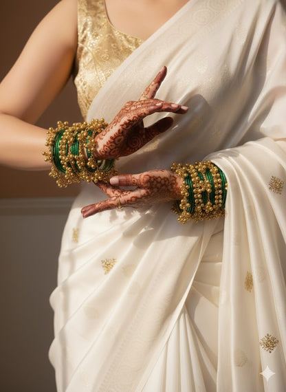 Gold plated ghungroo Bangles / kada (openable)