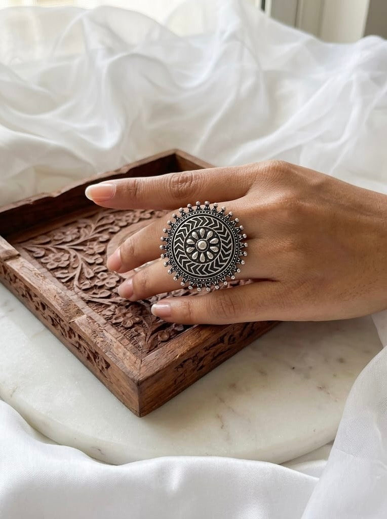 Adjustable Silver plated Ring
