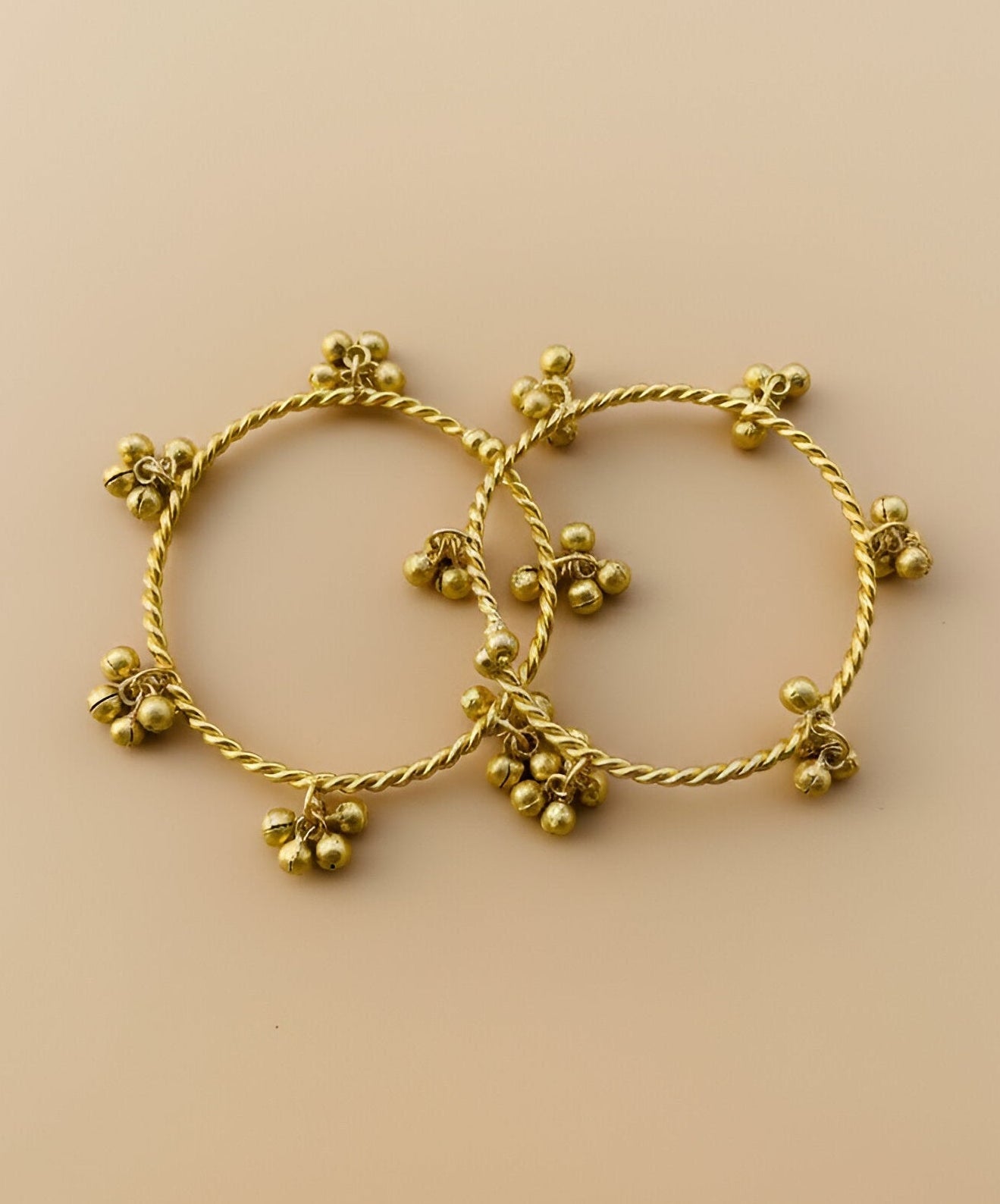 Gold plated ghungroo Bangles / kada (openable)