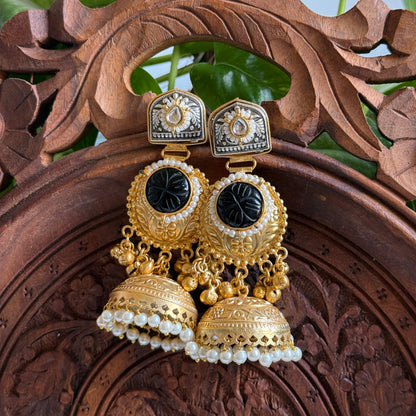 Tanya | gold plated Jhumka Earrings