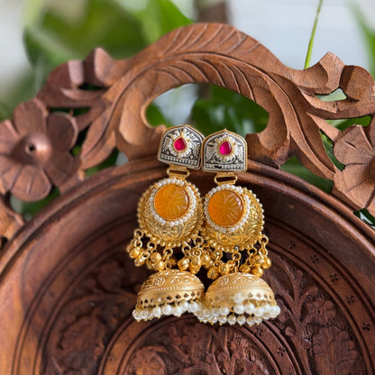 Tanya | gold plated Jhumka Earrings