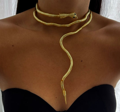 Flexible bendable Wrap Around Snake Necklace /  Snake Bracelet / waist belt