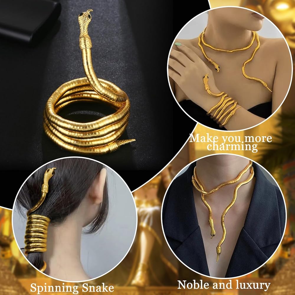Flexible bendable Wrap Around Snake Necklace /  Snake Bracelet / waist belt