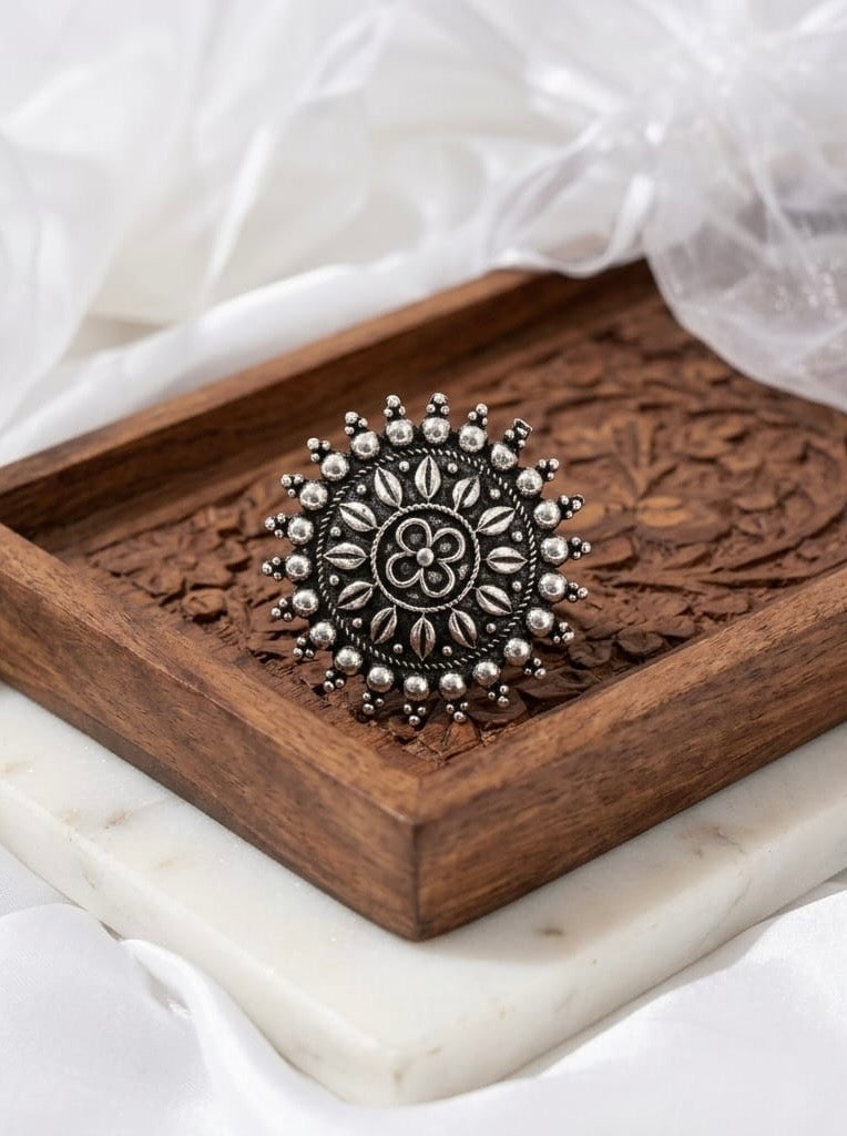Adjustable Silver plated Ring